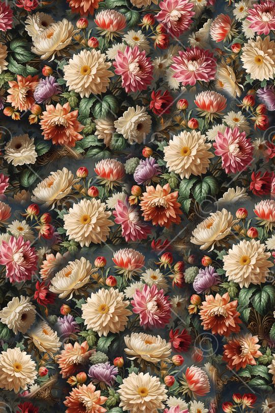 花卉印花华亿平台图片