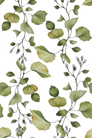 手绘树叶印花华亿平台图片