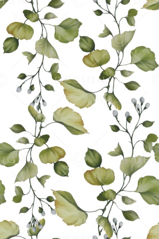 手绘树叶印花华亿平台图片