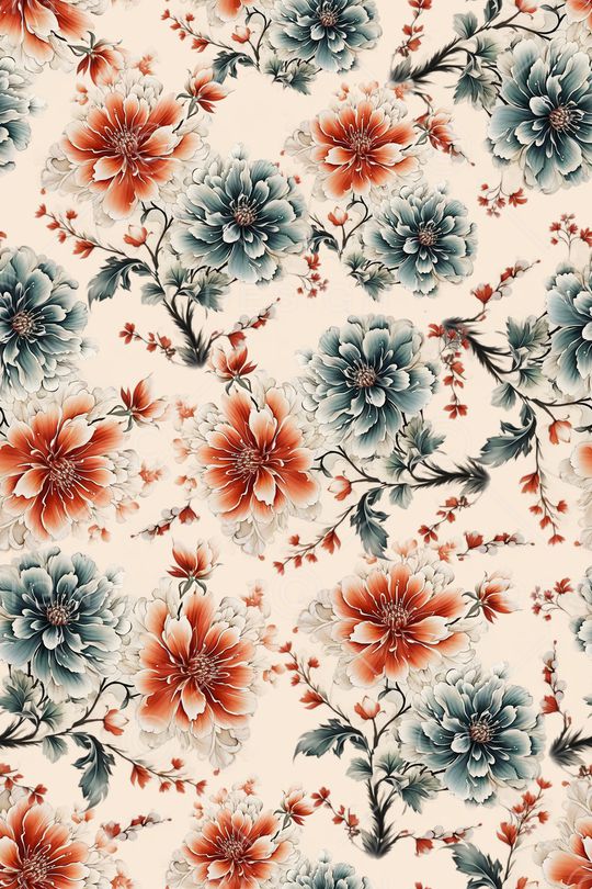 花卉印花华亿平台图片