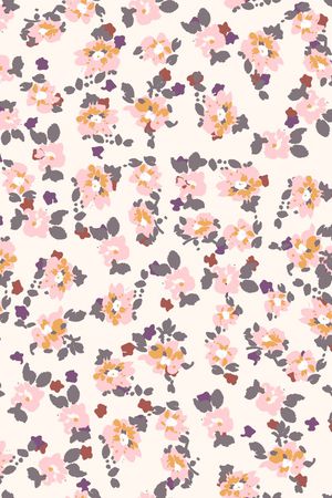 清爽底花卉印花华亿平台图片