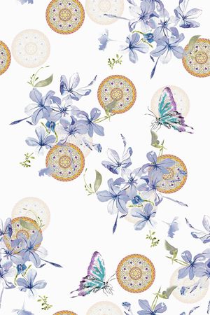 民族纹样印花华亿平台图片