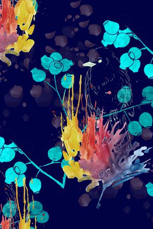 水彩印花华亿平台图片