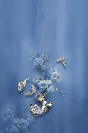 蝴蝶印花华亿平台图片