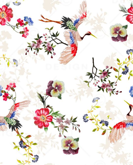 中国风印花华亿平台图片