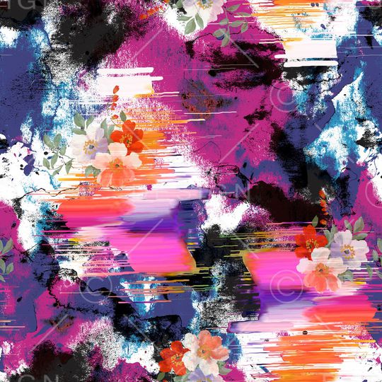 晕染肌理印花华亿平台图片