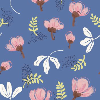 水彩花卉印花华亿平台图片