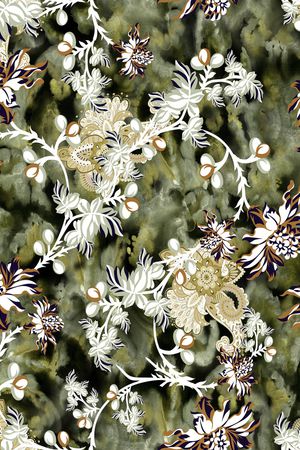 花卉印花华亿平台图片