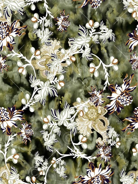 花卉印花华亿平台图片