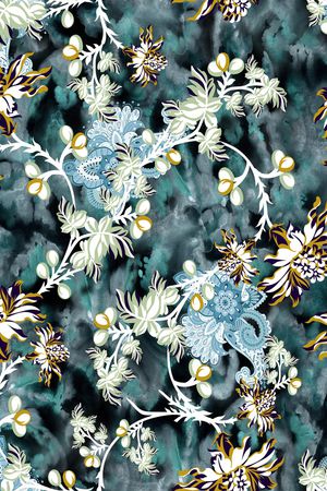 晕染肌理印花华亿平台图片