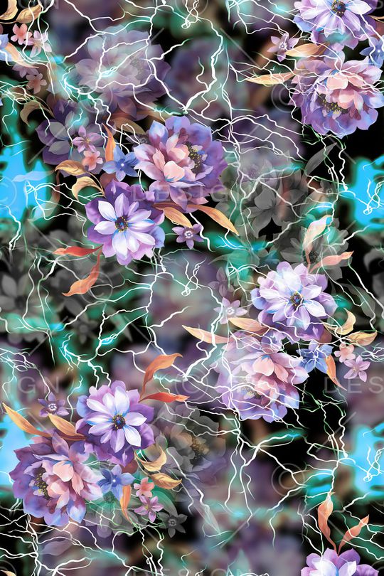 花卉印花华亿平台图片