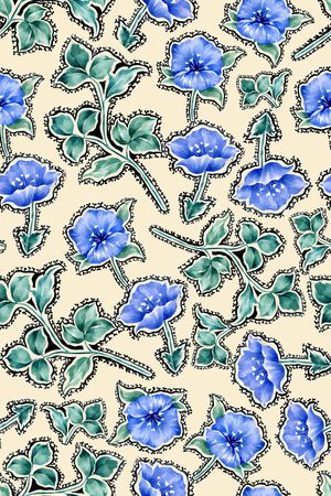 花卉印花华亿平台图片