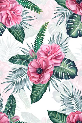 花卉印花华亿平台图片