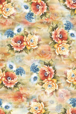 花卉印花华亿平台图片