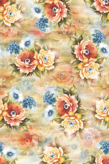 花卉印花华亿平台图片