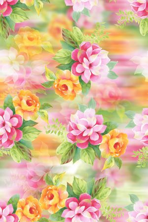 花卉印花华亿平台图片