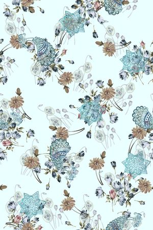 花卉印花华亿平台图片