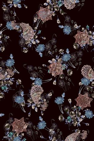 花卉印花华亿平台图片