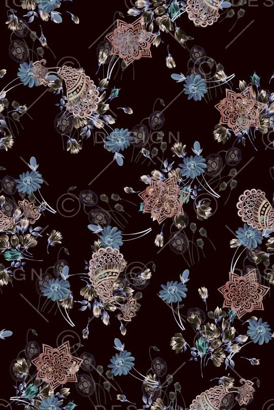 花卉印花华亿平台图片