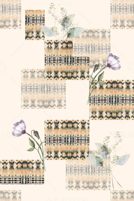 民族纹样印花华亿平台图片