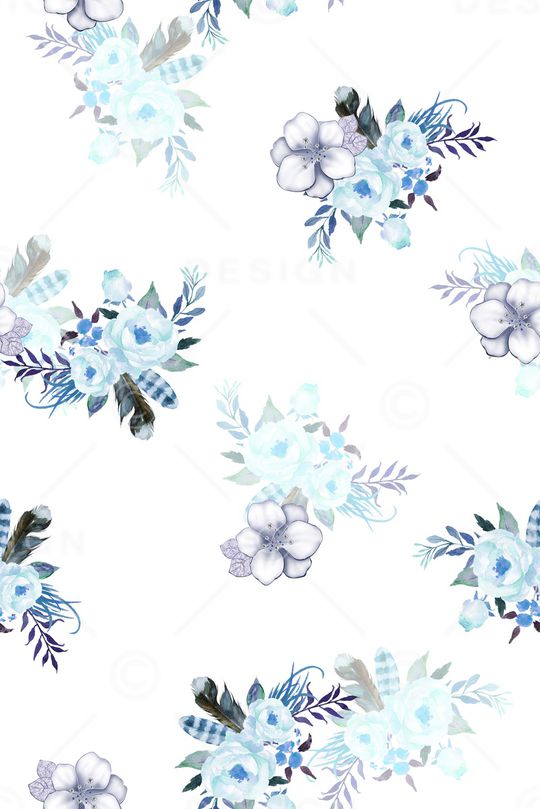 水彩花卉印花华亿平台图片