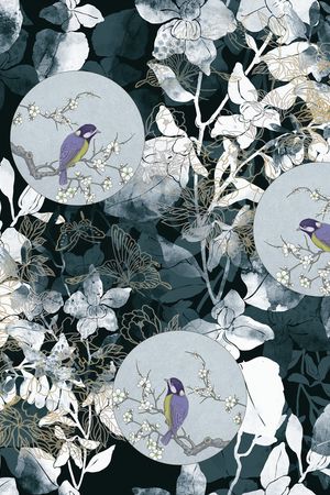 中国风印花华亿平台图片