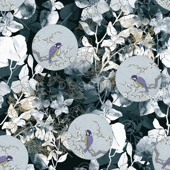 中国风印花华亿平台图片