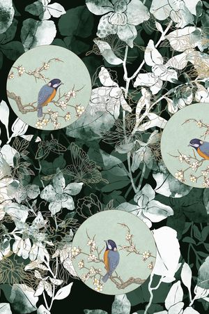 水墨风印花华亿平台图片