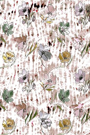 花卉印花华亿平台图片