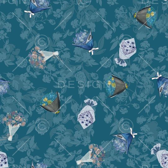 花卉印花华亿平台图片