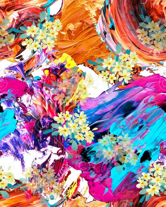 晕染肌理印花华亿平台图片