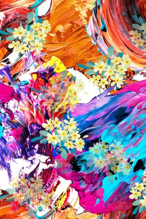 晕染肌理印花华亿平台图片