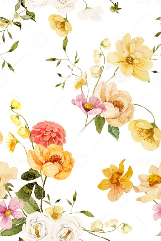 清爽底花卉印花华亿平台图片