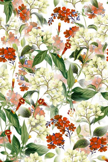 花卉印花华亿平台图片