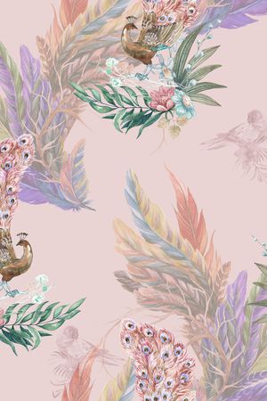 孔雀印花华亿平台图片