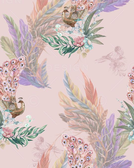 孔雀印花华亿平台图片