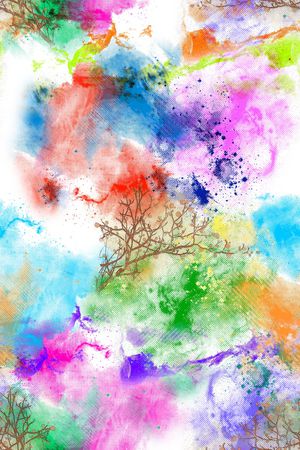 晕染肌理印花华亿平台图片