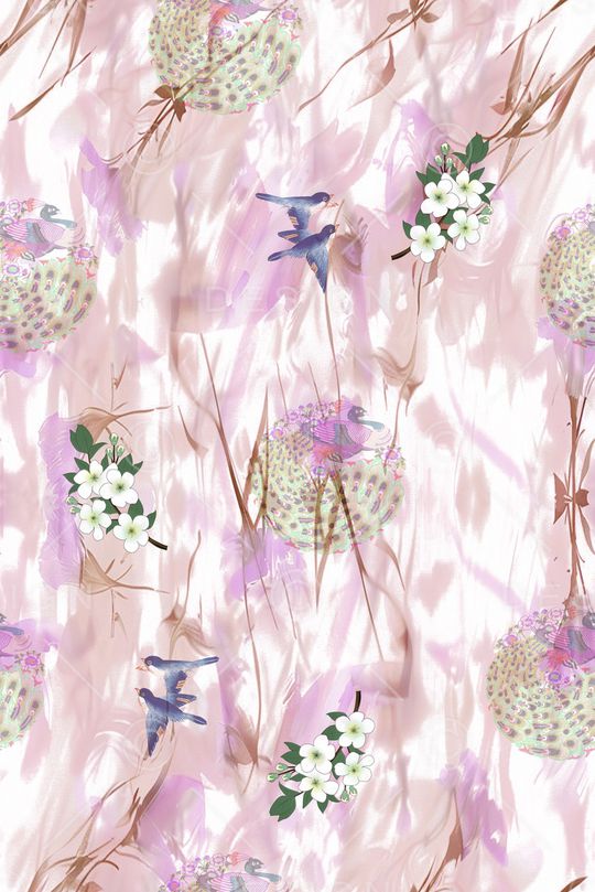 花卉印花华亿平台图片