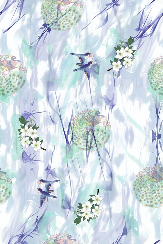 晕染肌理印花华亿平台图片