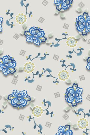 中国风印花华亿平台图片