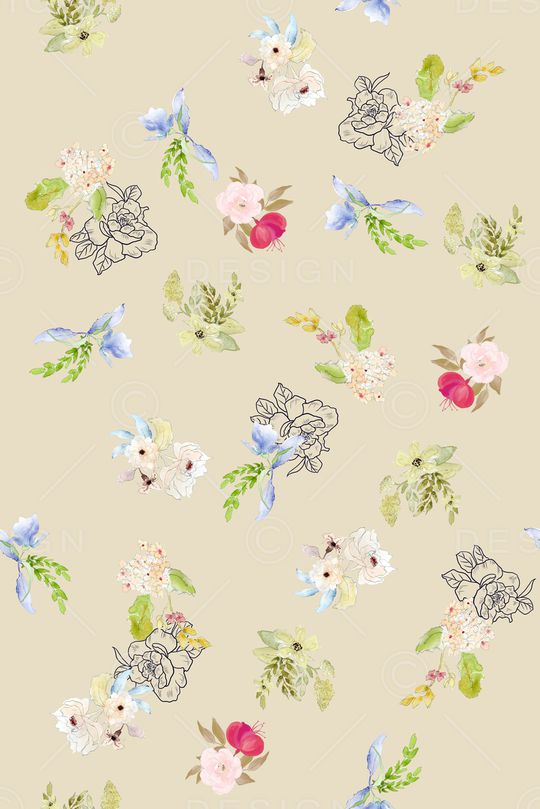 花卉印花华亿平台图片