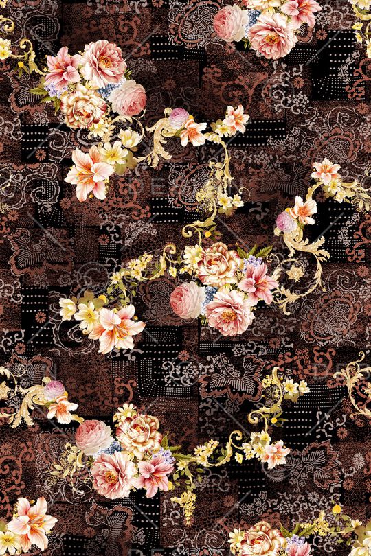 花卉印花华亿平台图片