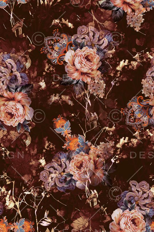 花卉印花华亿平台图片