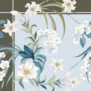 清爽底花卉印花华亿平台图片