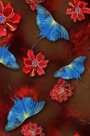 花卉印花华亿平台图片