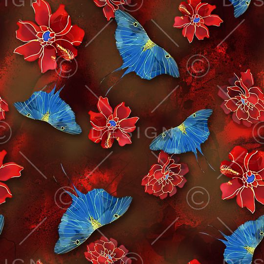 花卉印花华亿平台图片