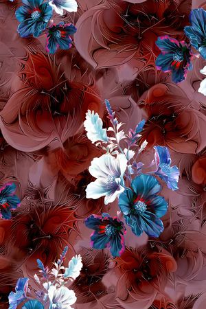 花卉印花华亿平台图片