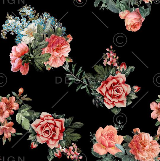 花卉印花华亿平台图片