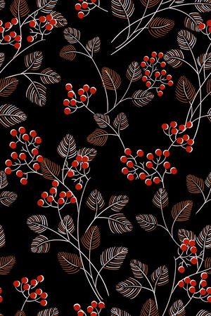 黑底花卉印花华亿平台图片