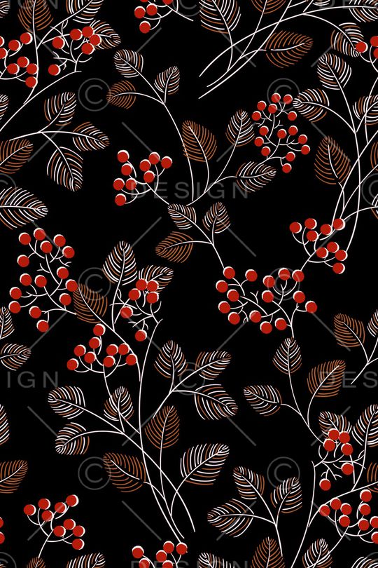 黑底花卉印花华亿平台图片